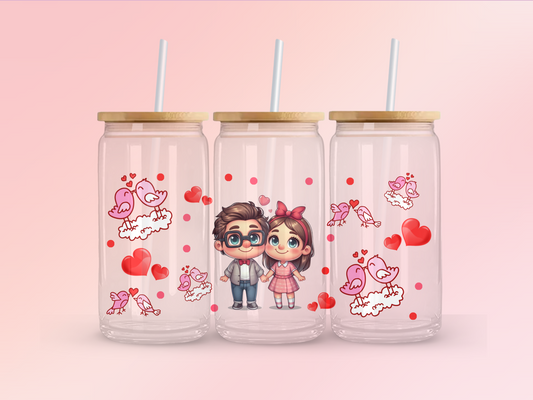 UP Ballon | Glass Can | Iced Coffee Cup | 16 oz Beer Can Glass Cup