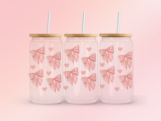 Glass Can | Iced Coffee Cup | 16 oz | Coquette 101