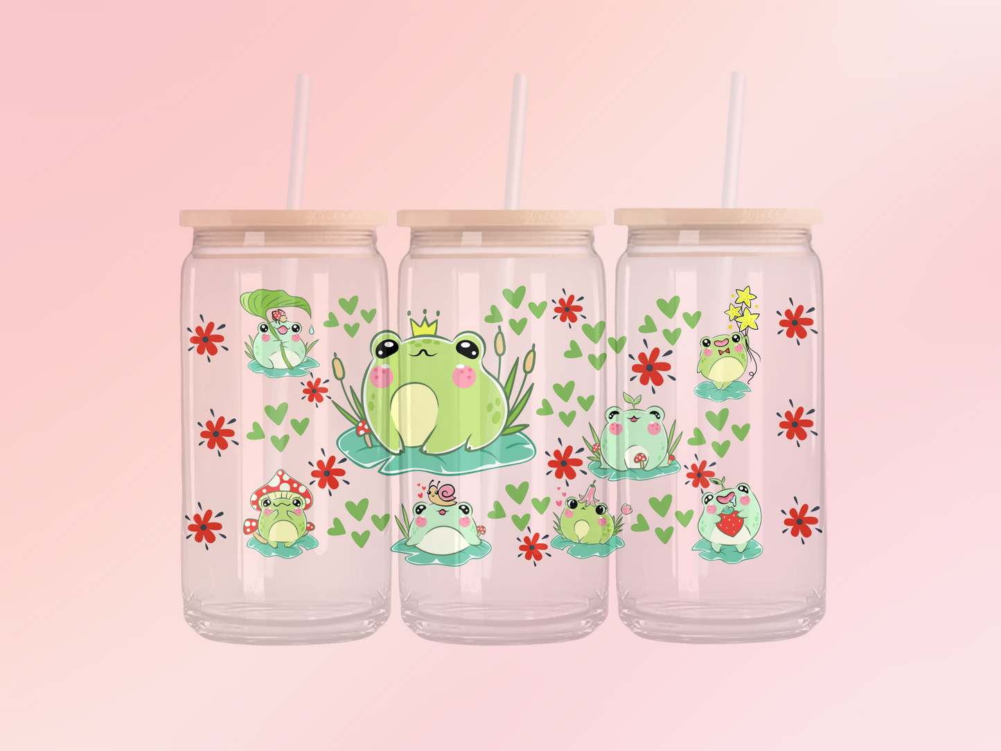 Glass Can | Iced Coffee Cup | 16 oz | Ranita Coquette