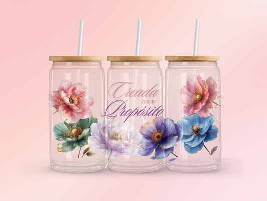 Glass Can | Iced Coffee Cup | 16 oz | Women