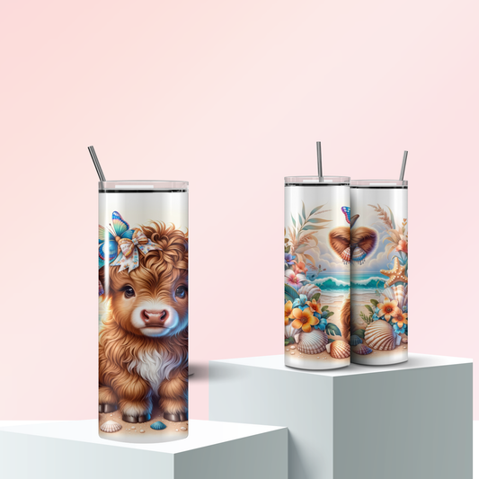 20onz Skinny Tumbler - Animated Love