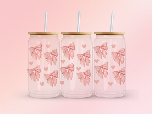 Glass Can  | Iced Coffee Cup | 16 oz  | Coquette 101