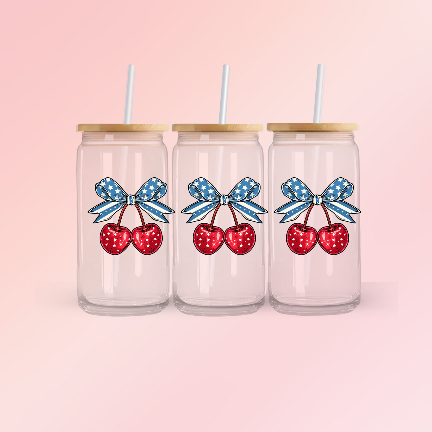 Glass Can  | Iced Coffee Cup | 16 oz  | 4 July