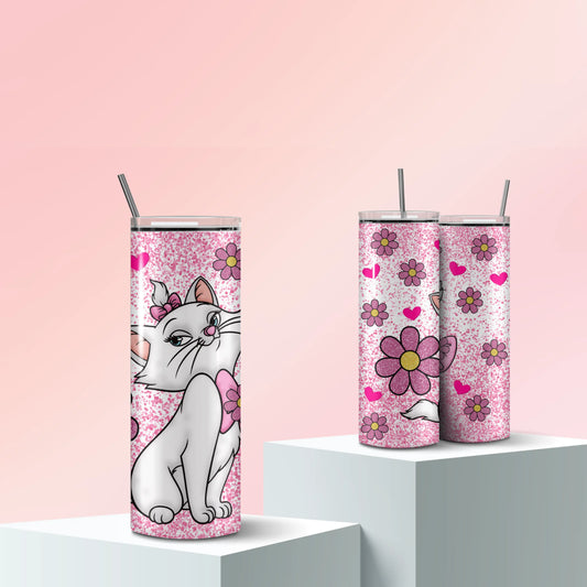 20onz Skinny Tumbler - Cats Lovers 01