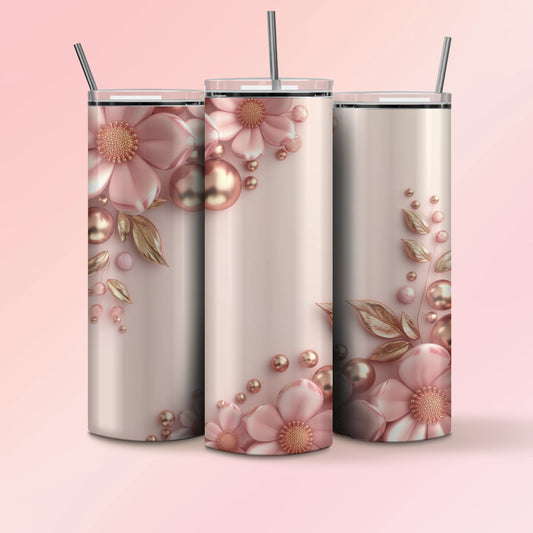 20 onz Skinny Tumbler - Flower 05