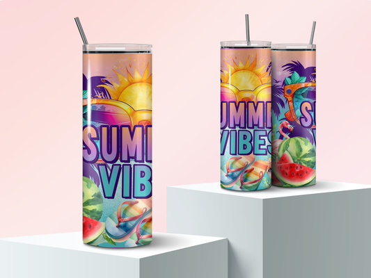 20onz Skinny Tumbler - Summer Vibes